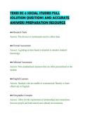 TEXES EC 6 SOCIAL STUDIES FULL &NewLine;SOLUTION QUESTIONS AND ACCURATE &NewLine;ANSWERS PREPARATION RESOURCE
