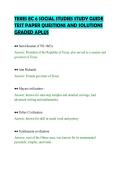 TEXES EC 6 SOCIAL STUDIES STUDY GUIDE &NewLine;TEST PAPER QUESTIONS AND SOLUTIONS &NewLine;GRADED APLUS 