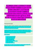 Florida Civic Literacy Exam &lpar;FCLE&rpar; EXAM STUDY GUIDE 2026&sol;2027 ACCURATE QUESTIONS WITH CORRECT DETAILED SOLUTIONS &vert;&vert; 100&percnt; GUARANTEED PASS NEWEST VERSION &vert; Galen College of Nursing