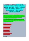 Georgia End-of-Course &lpar;EOC&rpar; Biology Exam EXAM STUDY GUIDE 2026&sol;2027 ACCURATE QUESTIONS WITH CORRECT DETAILED SOLUTIONS &vert;&vert; 100&percnt; GUARANTEED PASS NEWEST VERSION &vert; Galen College of Nursing