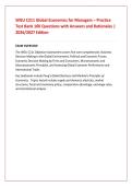 WGU C211 Global Economics for Managers &ndash; Practice &NewLine;Test Bank 100 Questions with Answers and Rationales &vert; &NewLine;2026&sol;2027 Edition
