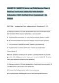 NUR 2513 &sol; NUR2513 Maternal-Child Nursing Exam 1 Practice Test Actual 2026&sol;2027 with Detailed Rationales &vert; 100&percnt; Verified &vert; Pass Guaranteed &ndash; A&plus; Graded