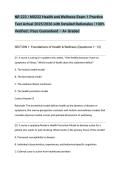 NR 222 &sol; NR222 Health and Wellness Exam 1 Practice Test Actual 2025&sol;2026 with Detailed Rationales &vert; 100&percnt; Verified &vert; Pass Guaranteed &ndash; A&plus; Graded