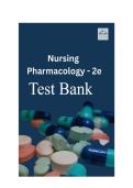 Nursing Pharmacology Test Bank&vert;Latest Update 2026&vert; Based on Nursing Pharmacology&comma; 2nd Edition &lpar;Open RN &sol; WisTech Open&comma; Pressbooks&rpar;&NewLine;200 High-Yield&comma; NCLEX-Style Multiple Choice Questions with Rationales