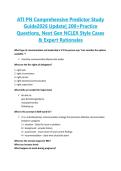 ATI PN Comprehensive Predictor Study Guide2026 Update&vert; 200&plus;Practice  Questions&comma; Next Gen NCLEX Style Cases & Expert Rationales 