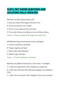 TLETA TEST PAPER QUESTIONS AND &NewLine;SOLUTIONS FULLY UPDATED 