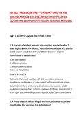 NR 602 FINAL EXAM PREP &ndash; PRIMARY CARE OF THE CHILDBEARING & CHILDREARING FAMILY PRACTICE QUESTIONS COMPLETE WITH 100&percnt; VERIFIED ANSWERS