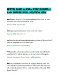 TRAVEL CARD 101 EXAM PREP QUESTIONS &NewLine;AND ANSWERS FULL SOLUTION VIEW 