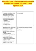 Pediatrics Final Exam Review Questions and&NewLine;Answers with Verified Solutions &vert; Latest&NewLine;Updated 2026