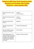 Pediatrics HESI Case Study Questions Exam&NewLine;Questions and Answers with Verified&NewLine;Solutions &vert; Latest Updated 2026