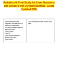 Pediatrics II&colon; Final Study Set Exam Questions&NewLine;and Answers with Verified Solutions &vert; Latest&NewLine;Updated 2026