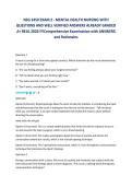 NSG 3450 EXAM 2 - MENTAL HEALTH NURSING WITH&NewLine;QUESTIONS AND WELL VERIFIED ANSWERS ALREADY GRADED&NewLine;A&plus; REAL 2026&excl;&excl;&excl;&excl;Comprehensive Examination with ANSWERS&NewLine;and Rationales