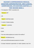 DELMAR'S COMPREHENSIVE MEDICAL ASSISTING 5TH EDITION CHAPTERS 1&ndash;4 TEST REVIEW WEEK 1 &vert; QUESTIONS & ANSWERS &vert; COMPREHENSIVE EXAM STUDY GUIDE &vert; LATEST 2026