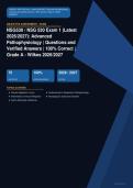NSG 530 Advanced Pathophysiology Exam 1 Actual 2026&sol;2027 &ndash; 100&percnt; Verified &vert; Detailed Rationales &ndash; Pass Guaranteed &ndash; A&plus; Graded