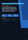 TCFP Fire Officer II Exam Actual 2026&sol;2027 &ndash; Complete Exam-Style Questions &vert; 100&percnt; Verified &ndash; Pass Guaranteed &ndash; A&plus; Graded 