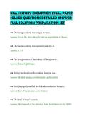 UGA HISTORY EXEMPTION FINAL PAPER &NewLine;SOLVED QUESTIONS DETAILED ANSWERS &NewLine;FULL SOLUTION PREPARATION SET 
