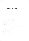 PHED 1164 FINAL EXAM STUDY SET QUESTIONS AND VERIFIED ANSWERS