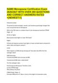 The Ultimate NAMS Menopause Certification Study Guide 2026&sol;2027&colon; Over 200 Practice Questions with Correct Answers & Detailed Rationales for the NCMP Exam