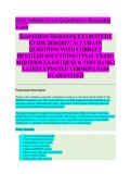 Independent School Entrance Examination &lpar;ISEE&rpar; Middle Level Quantitative Reasoning Exam EXAM STUDY GUIDE 2026&sol;2027 ACCURATE QUESTIONS WITH CORRECT DETAILED SOLUTIONS &vert;&vert; 100&percnt; GUARANTEED PASS NEWEST VERSION &vert; Galen College of Nursing