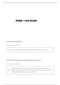 PHED 1164 EXAM 1 QUESTIONS AND VERIFIED ANSWERS