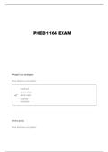 PHED 1164 FINAL REVIEW QUESTIONS AND VERIFIED ANSWERS