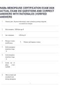 The Ultimate NAMS Menopause Certification Study Guide 2026&sol;2027&colon; 200&plus; Practice Questions with Verified Correct Answers for the NCMP Exam