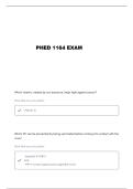 PHED 1164 FINAL STUDY GUIDE QUESTIONS AND VERIFIED ANSWERS