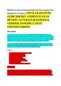 Michigan Department of Agriculture and Rural Development &lpar;MDARD&rpar; Commercial Pesticide Applicator Exam EXAM STUDY GUIDE 2026&sol;2027 ACCURATE QUESTIONS WITH CORRECT DETAILED SOLUTIONS &vert;&vert; 100&percnt; GUARANTEED PASS NEWEST VERSION &vert; Galen College of Nursing