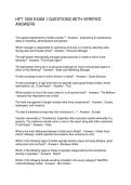 HFT 1000 EXAM 1 QUESTIONS WITH VERIFIED ANSWERS