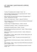 HFT 1000 EXAM 1 QUESTIONS WITH VERIFIED ANSWERS
