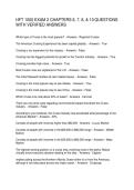 HFT 1000 EXAM 2 CHAPTERS 6&comma; 7&comma; 8&comma; & 10 QUESTIONS WITH VERIFIED ANSWERS