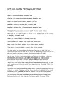 HFT 1000 EXAM 2 REVIEW QUESTIONS