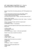 HFT 1000 EXAM 3 CHAPTER 10&comma;11&comma; 13 & 14 QUESTIONS WITH VERIFIED ANSWERS