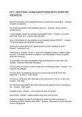 HFT 1000 FINAL EXAM QUESTIONS WITH VERIFIED ANSWERS
