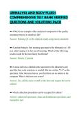 URINALYSIS AND BODY FLUIDS &NewLine;COMPREHENSIVE TEST BANK VERIFIED &NewLine;QUESTIONS AND SOLUTIONS PACK 