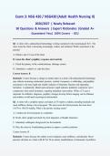 Exam 3&colon; NSG 430 &sol; NSG430 Adult Health Nursing II &vert;2026&sol;2027&vert; Newly Released &vert; Actual Exam &vert; 50 Q&A &vert; GCU &vert; Guaranteed Pass - A&plus; Graded