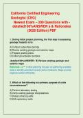 California Certified Engineering &NewLine;Geologist &lpar;CEG&rpar;  &NewLine;Newest Exam &ndash; 200 Questions with &NewLine;detailed100&percnt;ANSWER s & Rationales &NewLine;&lpar;2026 Edition&rpar; PDF