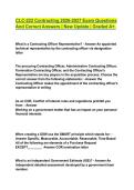 CLC-222 Contracting 2026-2027 Exam Questions&NewLine;And Correct Answers &vert; New Update &vert; Graded A&plus;&period;