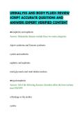 URINALYSIS AND BODY FLUIDS REVIEW &NewLine;SCRIPT ACCURATE QUESTIONS AND &NewLine;ANSWERS EXPERT VERIFIED CONTENT 
