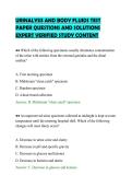 URINALYSIS AND BODY FLUIDS TEST &NewLine;PAPER QUESTIONS AND SOLUTIONS &NewLine;EXPERT VERIFIED STUDY CONTENT 