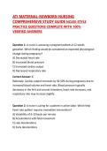 ATI MATERNAL-NEWBORN NURSING COMPREHENSIVE STUDY GUIDE NCLEX-STYLE PRACTICE QUESTIONS COMPLETE WITH 100&percnt; VERIFIED ANSWERS