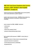 NSE 203 Final Exam Questions And Correct&NewLine;Answers &lpar;100&percnt; Verified&rpar; Latest Update&NewLine;2026&sol;2027 &vert; Graded A&plus;&period;