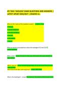 ATI TEAS 7 BIOLOGY EXAM QUESTIONS AND ANSWERS &vert;&NewLine;LATEST UPDAT 2026&sol;2027 &vert; GRADED A&plus;&period;