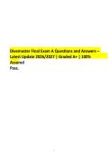 Divemaster Final Exam A Questions and Answers &ndash;&NewLine;Latest Update 2026&sol;2027 &vert; Graded A&plus; &vert; 100&percnt;&NewLine;Assured&NewLine;Pass&period; 