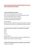 BIOL 1322 FINAL EXAM PRACTICE QUESTIONS COMPLETE WITH 100&percnt; VERIFIED ANSWERS AND RATIONALES
