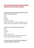 BIOL 1322 NUTRITION EXAM 4 PRACTICE QUESTIONS COMPLETE WITH 100&percnt; VERIFIED ANSWERS