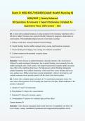Exam 3&colon; NSG 430 &sol; NSG430 Adult Health Nursing II &vert; 2026&sol;2027 &vert; Newly Released &vert; Actual Exam &vert; 50 Q&A with Expert Rationales &vert; GCU &vert; Guaranteed Pass - A&plus; Graded