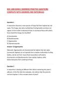 BIO 1108 EXAM 2 &lpar;HERRICK&rpar; PRACTICE QUESTIONS COMPLETE WITH ANSWERS AND RATIONALES