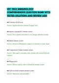 VET TECH IMMUNOLOGY &NewLine;COMPREHENSIVE QUESTION BANK WITH &NewLine;TESTED SOLUTIONS AND REVIEW AIDS 