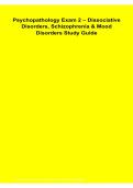 Psychopathology Exam 2 Dissociative Disorders&comma; Schizophrenia & Mood Disorders Study Guide &vert; Symptoms&comma; Diagnosis&comma; Treatment & Mental Health Review &vert; 2026&sol;2027 PDF